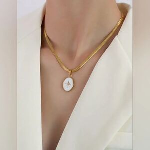 18K Gold Plated Snake Chain Necklace 18.5" New